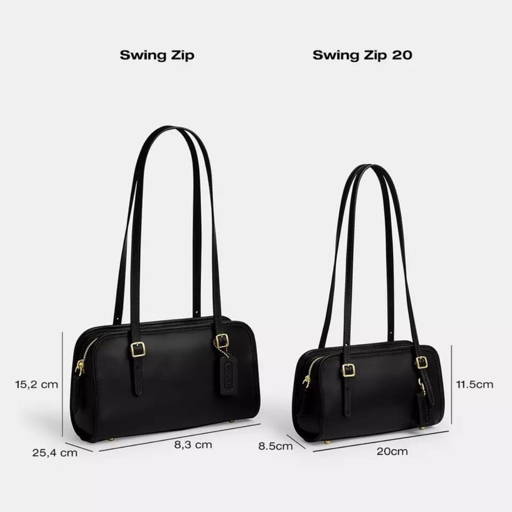 Coach Swing Zip Shoulder Bag (CHALK) - Picture 14 of 15
